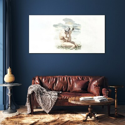 Glas foto Reflectie op de natuur