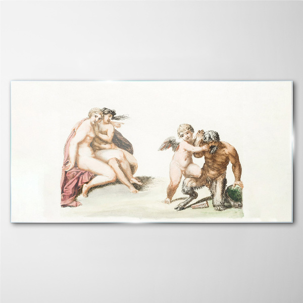 Schilderij op glas Een mythologische ontmoeting in de gloed van liefde