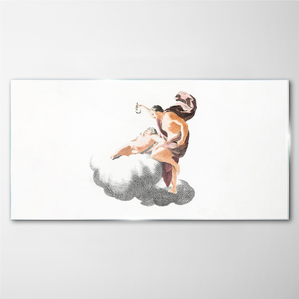 Glas foto Engel op een wolk