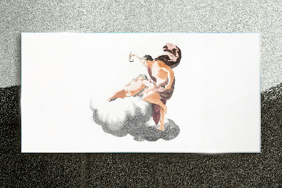 Glas foto Engel op een wolk