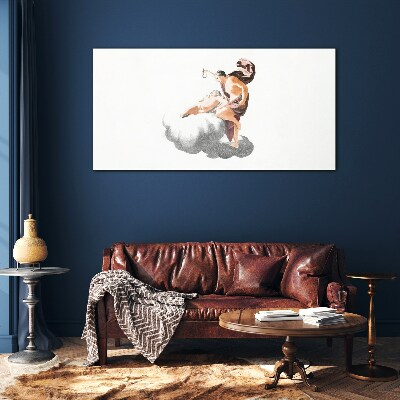 Glas foto Engel op een wolk