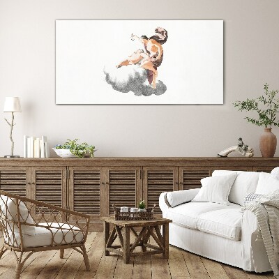 Glas foto Engel op een wolk