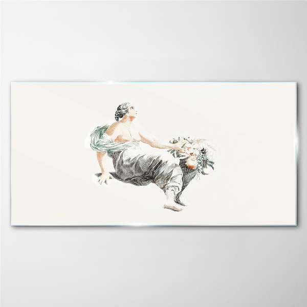 Schilderij op glas Bloemenmuze