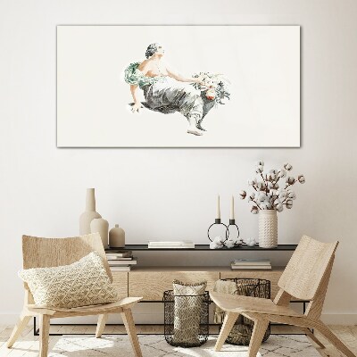 Schilderij op glas Bloemenmuze