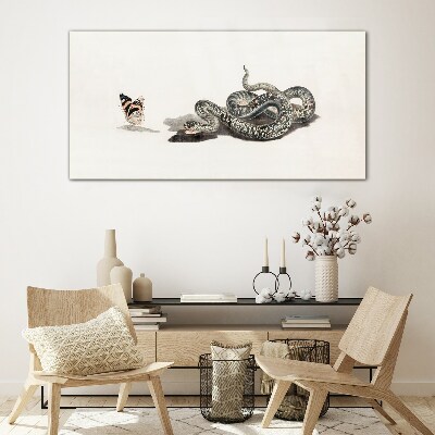 Foto op glas Een ontmoeting in de natuur