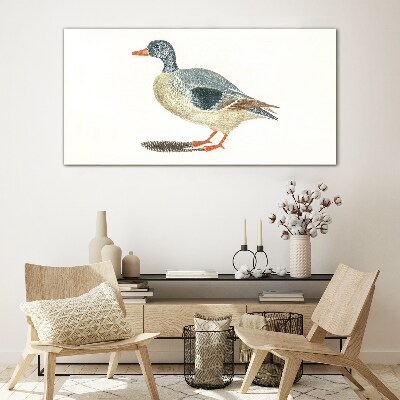 Schilderij op glas Eend in pasteltinten