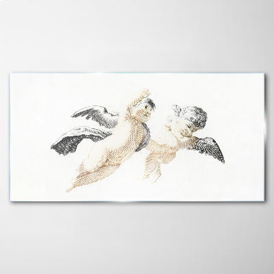 Foto op glas Engelen in de wolken