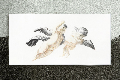 Foto op glas Engelen in de wolken