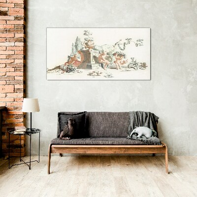 Schilderij op glas Mythologische scène met personages