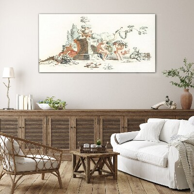 Schilderij op glas Mythologische scène met personages