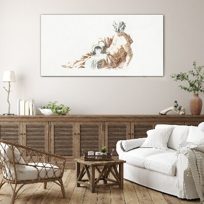 Foto op glas Mythologische man met een kruik