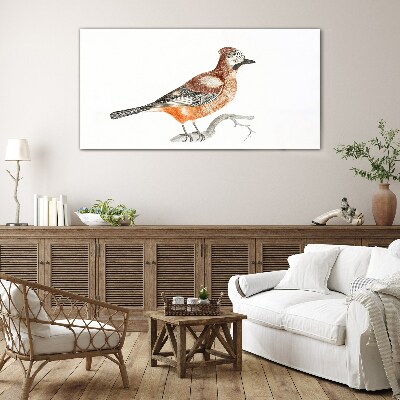 Foto op glas Zwaluw op een tak