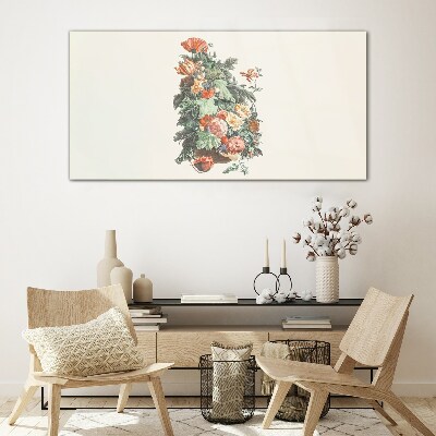 Glas foto Bloemstuk in een vaas