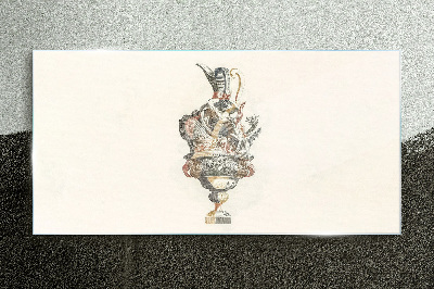 Schilderij op glas De charme van een klassieke vaas