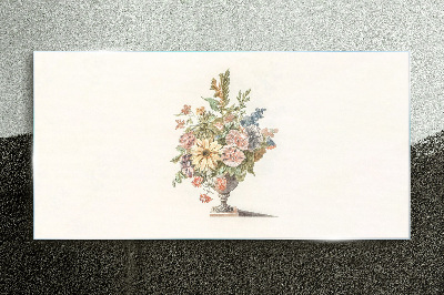 Glas foto Bloemenboeket in een vaas