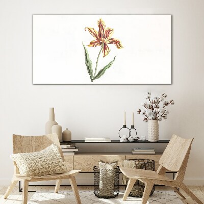 Foto op glas Bloemencompositie in warme kleuren