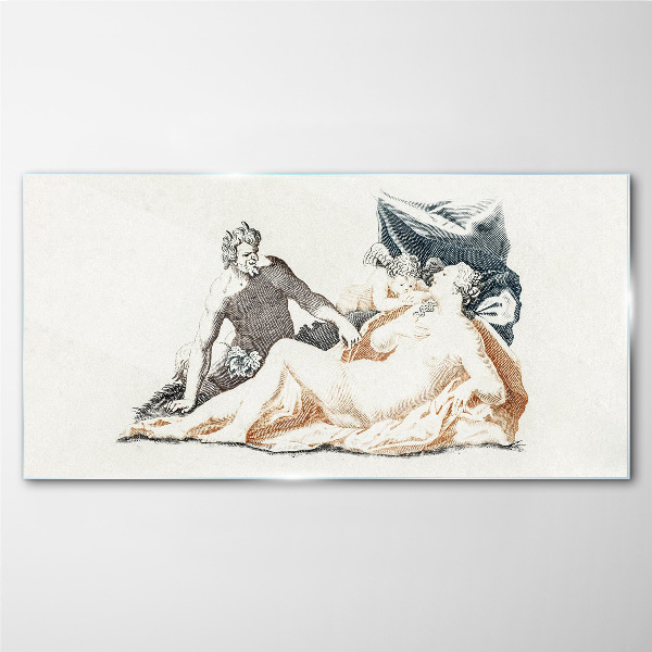 Schilderij op glas Mythologische scène met godheden