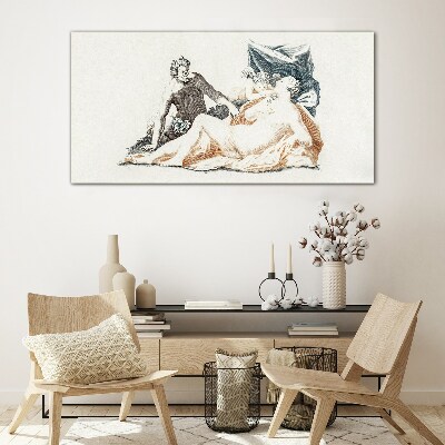 Schilderij op glas Mythologische scène met godheden