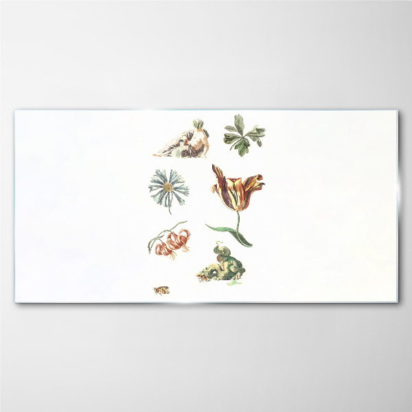 Foto op glas Bloemeninspiraties in delicate kleuren