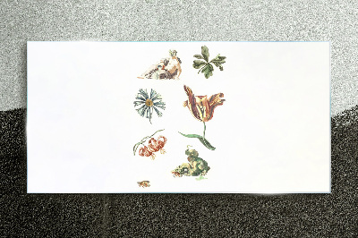 Foto op glas Bloemeninspiraties in delicate kleuren