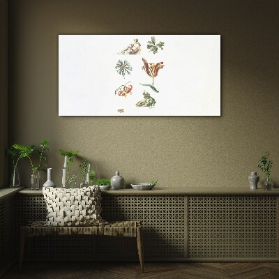 Foto op glas Bloemeninspiraties in delicate kleuren