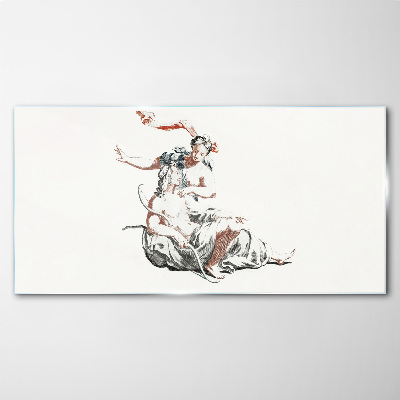 Foto op glas Mythologische ontmoeting