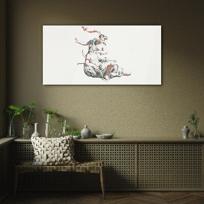 Foto op glas Mythologische ontmoeting