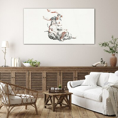 Foto op glas Mythologische ontmoeting