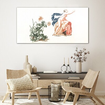 Glas foto De sensualiteit van natuur en kunst