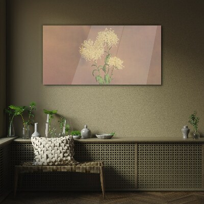 Schilderij op glas Een bloemendroom in pasteltinten