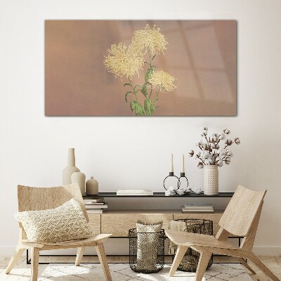 Schilderij op glas Een bloemendroom in pasteltinten