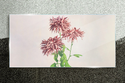 Glas foto Bloemeninspiraties in delicate tinten