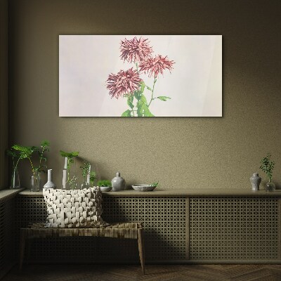 Glas foto Bloemeninspiraties in delicate tinten