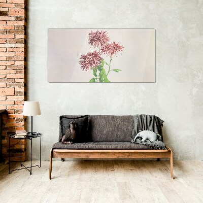 Glas foto Bloemeninspiraties in delicate tinten