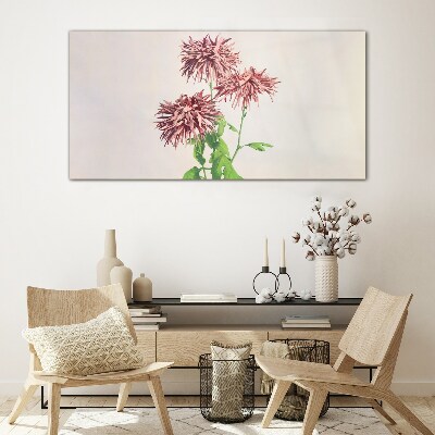 Glas foto Bloemeninspiraties in delicate tinten