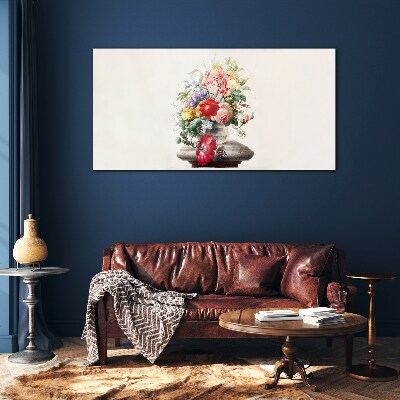 Glas foto Bloemstuk in een vaas