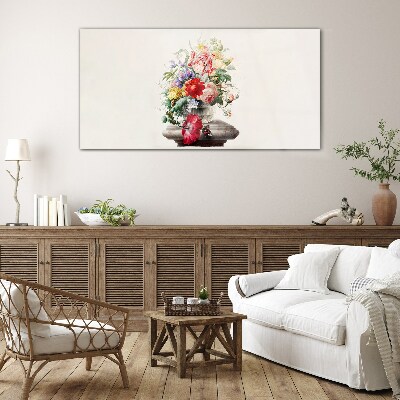 Glas foto Bloemstuk in een vaas