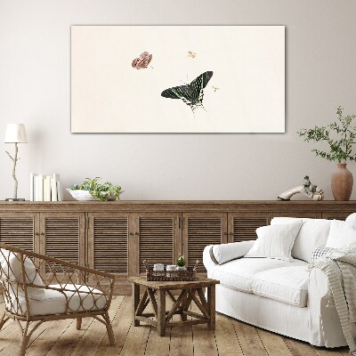 Schilderij op glas Vlinders in een delicate dans