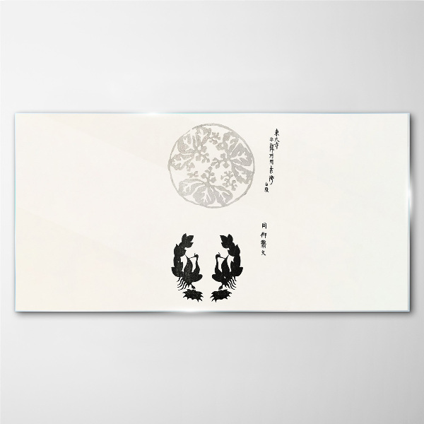 Schilderij op glas De balans van de natuur in monochroom