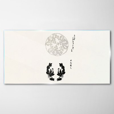 Schilderij op glas De balans van de natuur in monochroom