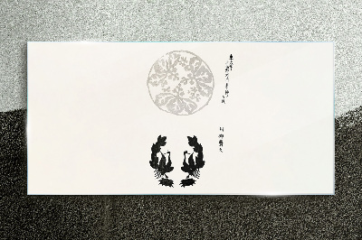 Schilderij op glas De balans van de natuur in monochroom