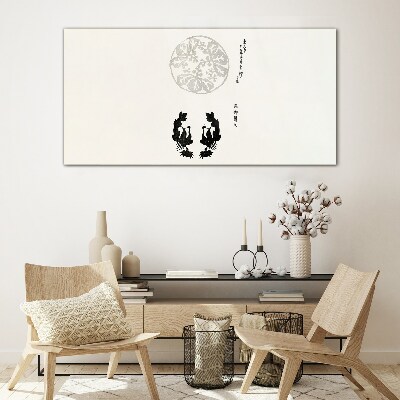 Schilderij op glas De balans van de natuur in monochroom