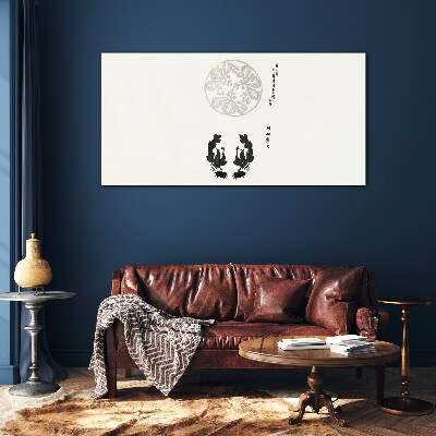 Schilderij op glas De balans van de natuur in monochroom