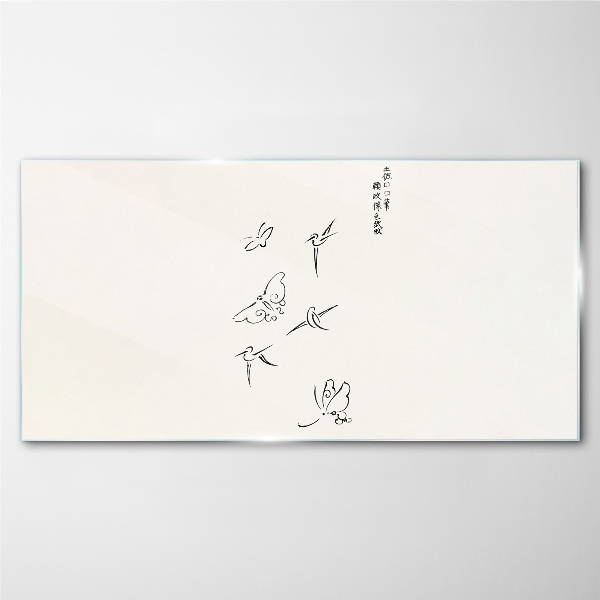 Glas foto De delicatesse van bewegende vlinders