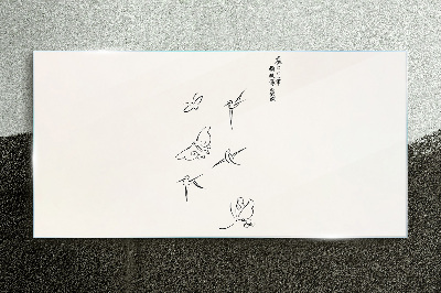 Glas foto De delicatesse van bewegende vlinders