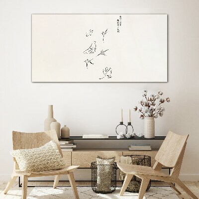 Glas foto De delicatesse van bewegende vlinders