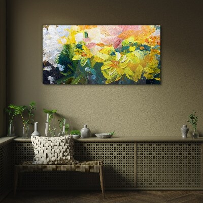 Schilderij op glas Lentebloemen in intense kleuren