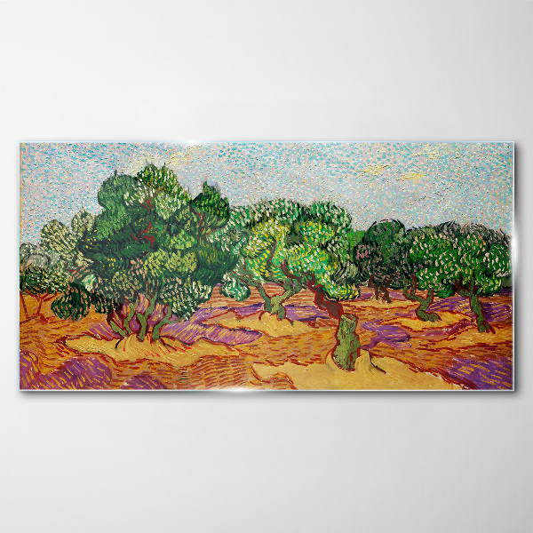 Schilderij op glas Olijven in de zon