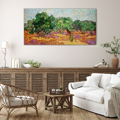 Schilderij op glas Olijven in de zon