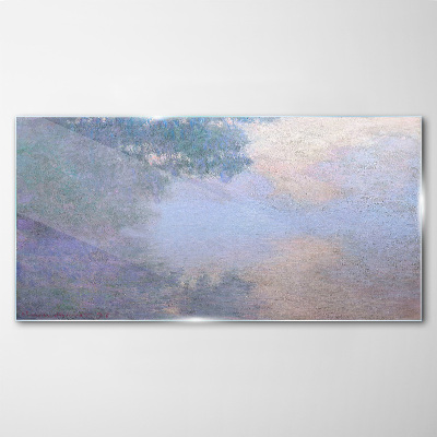 Foto op glas Wolken in het ochtendlicht